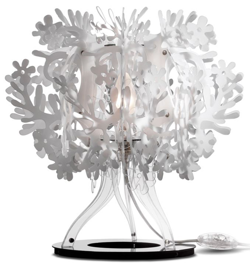 SLAMP lampe de table FIORELLINA (Blanc - Cristalflex® - Opalflex®)
