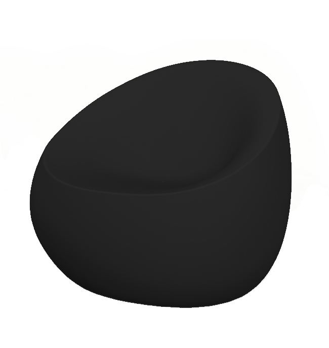 VONDOM fauteuil STONES COLLECTION (Noir - Polyéthylène)