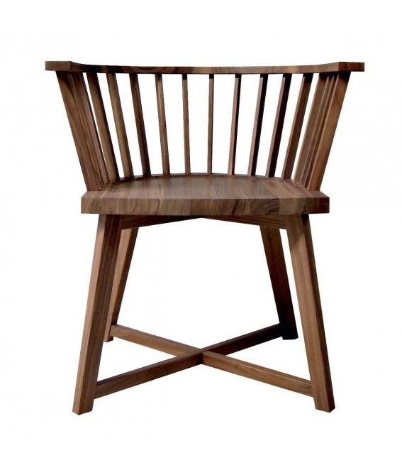 GERVASONI fauteuil GRAY 24 (bois noyer Canaletto - Noyer)