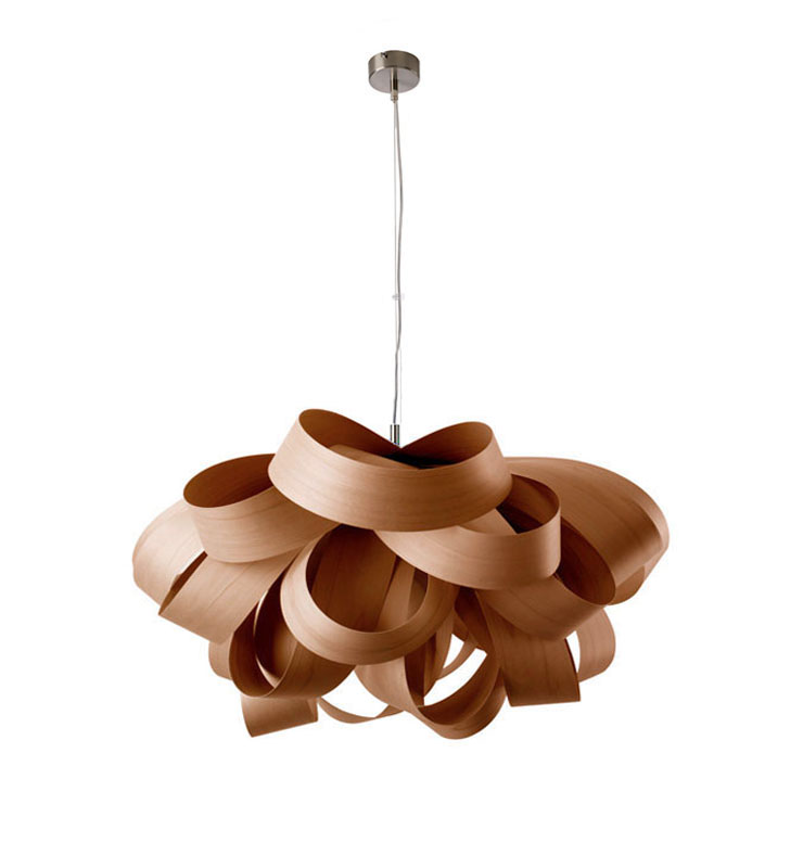 LZF LUZIFER lampe à suspension AGATHA SMALL (Ceriser - Vernis à bois)