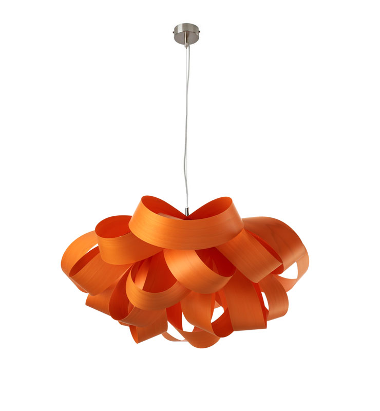 LZF LUZIFER lampe à suspension AGATHA SMALL (Orange - Vernis à bois)