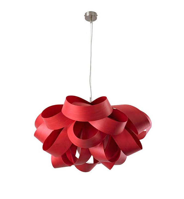 LZF LUZIFER lampe à suspension AGATHA SMALL (Rouge - Vernis à bois)