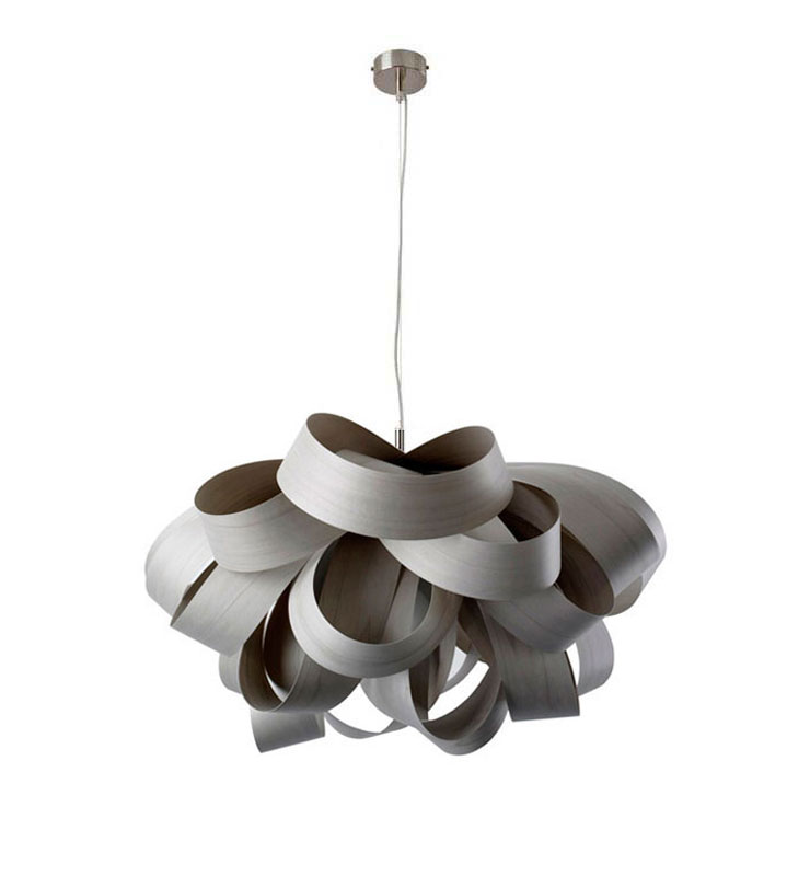 LZF LUZIFER lampe à suspension AGATHA SMALL (Gris - Vernis à bois)