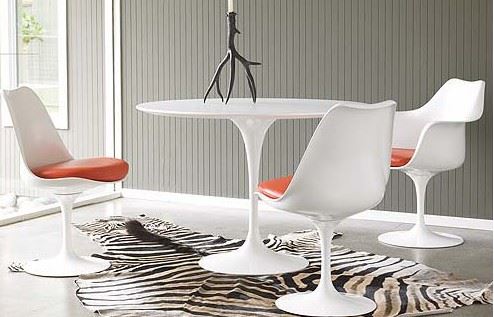 KNOLL swivel chair with cushion TULIP