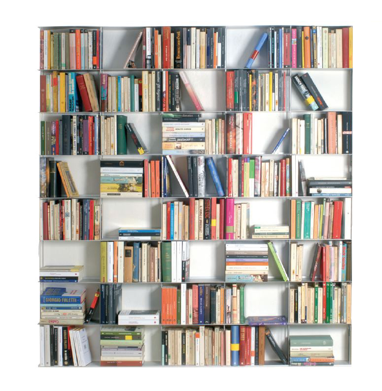 KRIPTONITE bibliothèque murale KROSSING 166 x H 200 cm (Blanc Opaque - Métal)