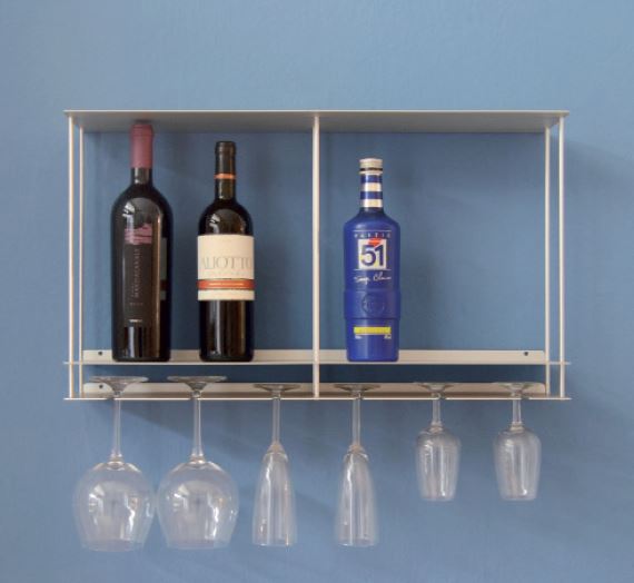 KRIPTONITE porte-bouteilles mural CANTINETTA (Blanc Opaque - Métal)