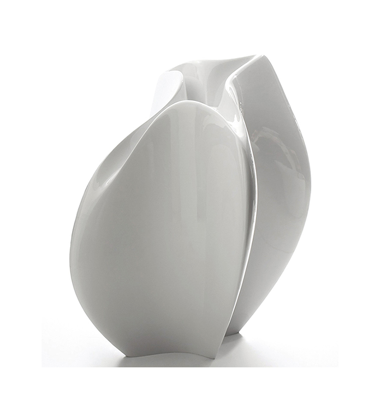SERRALUNGA vase FLOW-M (Blanc brillant - LLDPE)