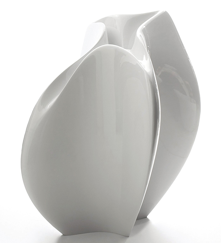 SERRALUNGA vase FLOW-L (Blanc brillant - LLDPE)