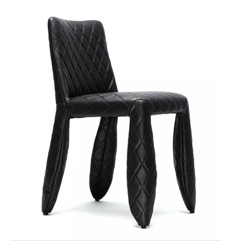 MOOOI chaise MONSTER CHAIR (Noir sans broderie - cuir synthétique)