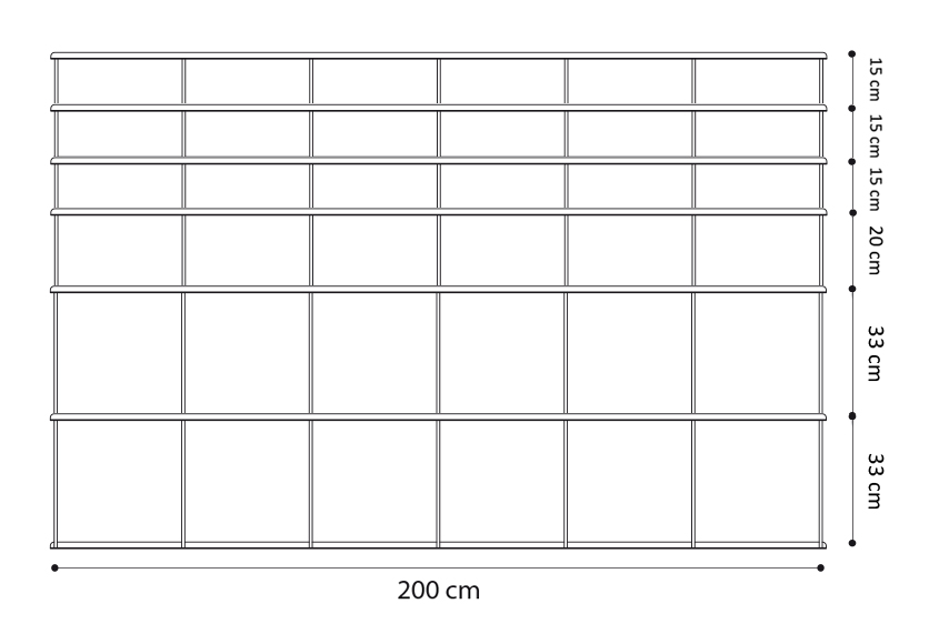 KRIPTONITE bibliothèque murale KROSSING_2 BLANC 200 x 131 cm