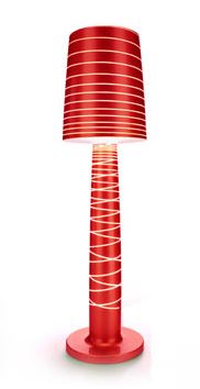SERRALUNGA lampadaire LADYJANE (Rouge laqué - LLDPE)