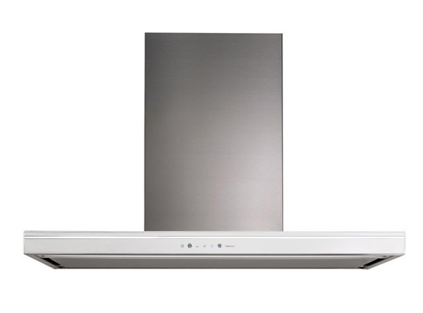 FALMEC hotte Îlot LUMINA NRS (90 cm / Lunette blanche - Acier Inox / Verre)