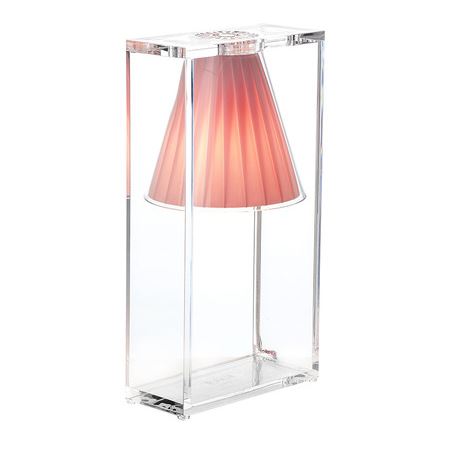 KARTELL lampe de table LIGHT-AIR (Rose - Technopolymère thermoplastique transparent et tissu)