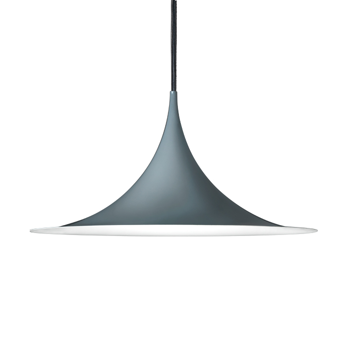 GUBI lampe à suspension SEMI Ø47 cm (Gris anthracite brillant - Métal)