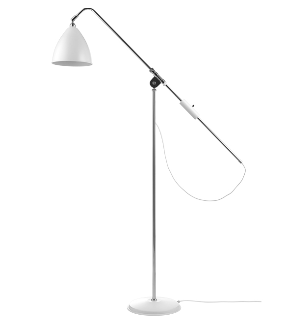 GUBI lampadaire BESTLITE BL4 (Blanc / Chromé - Métal)