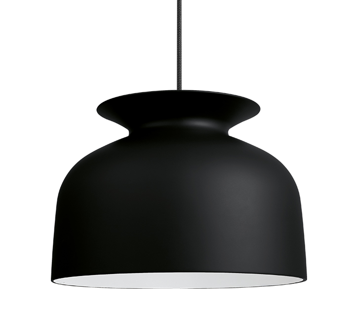 GUBI lampe à suspension RONDE Ø40 cm (Noir - Aluminium)