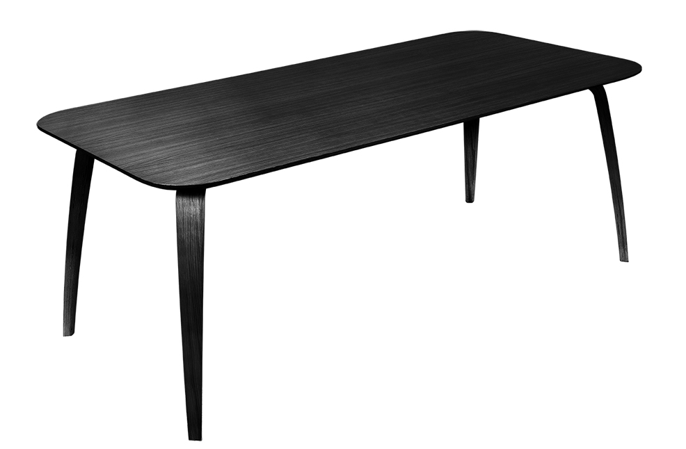 GUBI table rectangulaire DINING TABLE (Frêne noir - Bois)