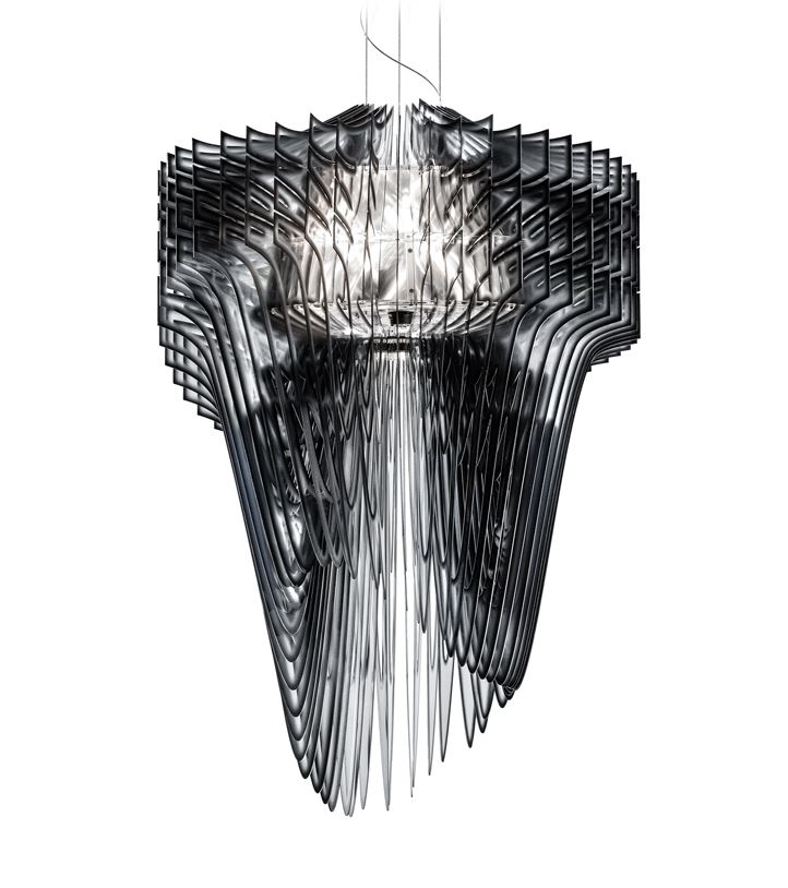 SLAMP lampe à suspension ARIA XL (Black fade - Lentiflex ® / Cristalflex ®)