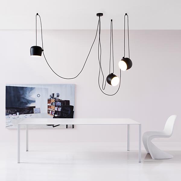 FLOS set of 3 suspension lamp AIM BLACK