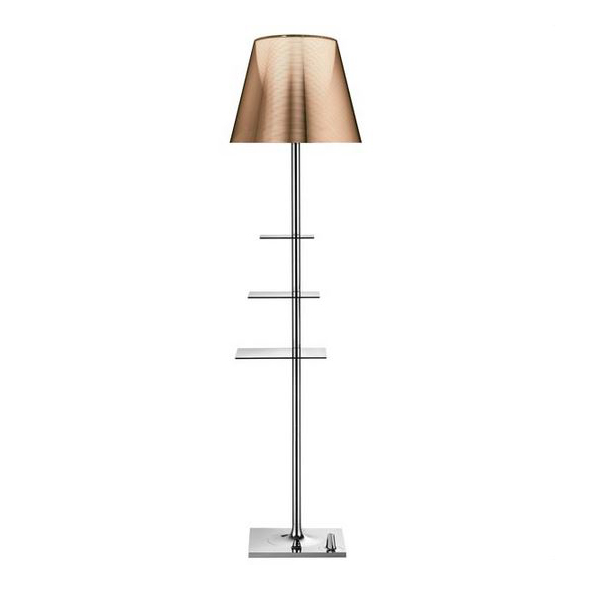 FLOS lampadaire BIBLIOTHEQUE NATIONALE (Aluminisé bronze - polycarbonate / acier)