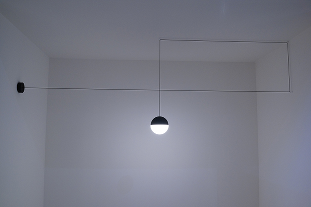 FLOS pendant lamp STRING LIGHT SPHERE 22 meters with wallrose WHITE