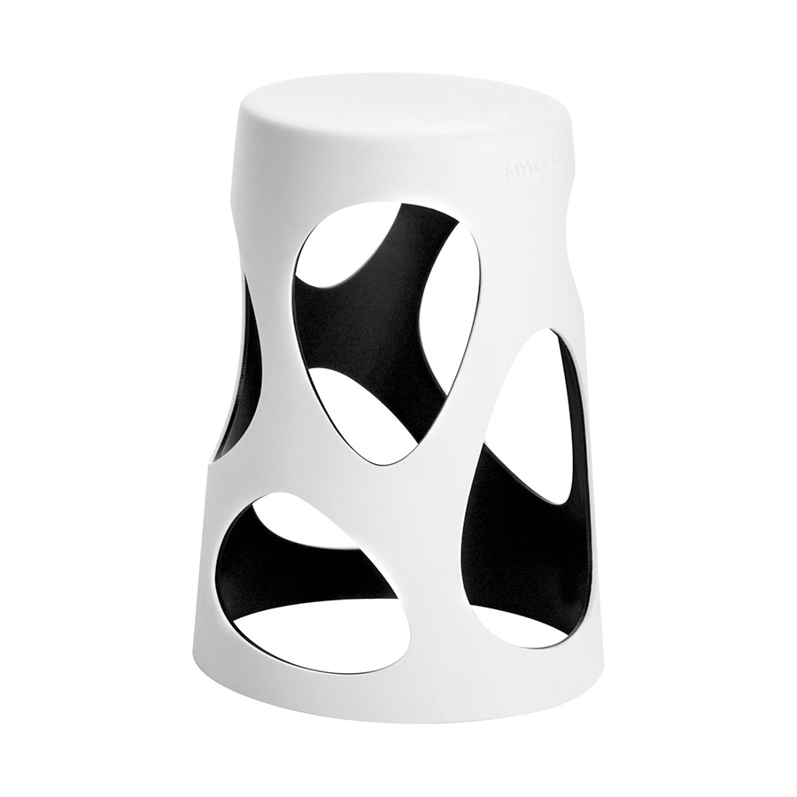 MYYOUR set de 2 tabourets LIBERTY S (Extérieur blanc / Intérieur noir - Poleasy)