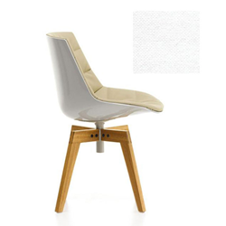 MDF ITALIA chaise rembourrée avec pieds en chêne FLOW CHAIR