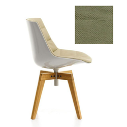 MDF ITALIA chaise rembourrée avec pieds en chêne FLOW CHAIR