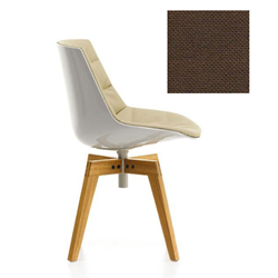 MDF ITALIA chaise rembourrée avec pieds en chêne FLOW CHAIR