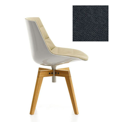 MDF ITALIA chaise rembourrée avec pieds en chêne FLOW CHAIR