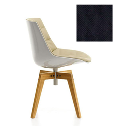 MDF ITALIA chaise rembourrée avec pieds en chêne FLOW CHAIR