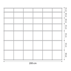 KRIPTONITE bibliothèque murale KROSSING ALUMINIUM 200 x 179 cm