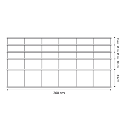 KRIPTONITE bibliothèque murale KROSSING ALUMINIUM 200 x 98 cm