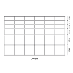 KRIPTONITE bibliothèque murale KROSSING ALUMINIUM 200 x 131 cm