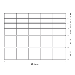 KRIPTONITE bibliothèque murale KROSSING ALUMINIUM 166 x 131 cm