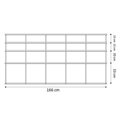 KRIPTONITE bibliothèque murale KROSSING BLANC 166 x 83 cm