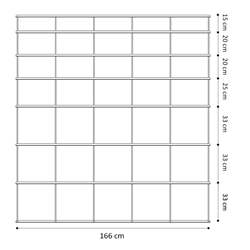 KRIPTONITE bibliothèque murale KROSSING ALUMINIUM 166 x 179 cm