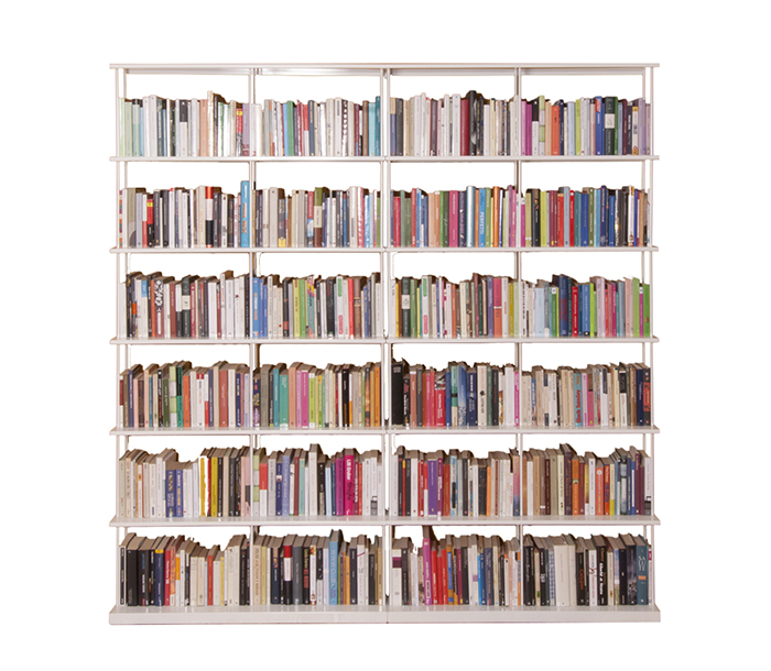 KRIPTONITE bibliothèque murale KROSSING MAXI (L 200 cm blanc opaque - Métal)