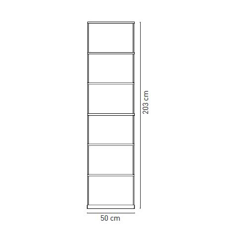 KRIPTONITE bibliothèque murale KROSSING MAXI (L 50 cm blanc opaque - Métal)