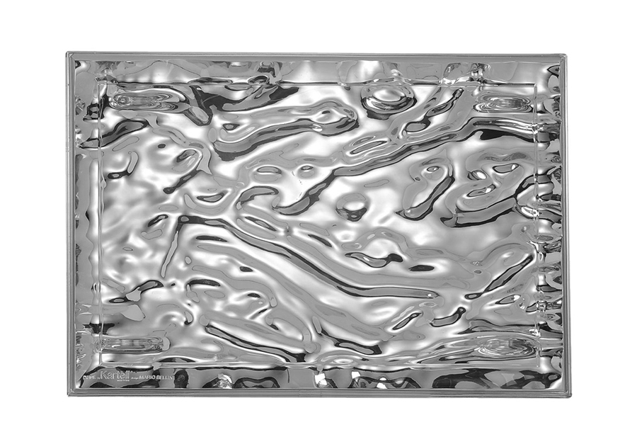 KARTELL plateau DUNE MÉTALLISÉS PRECIOUS COLLECTION (55 x 38 cm Chromé - PMMA métallisé)