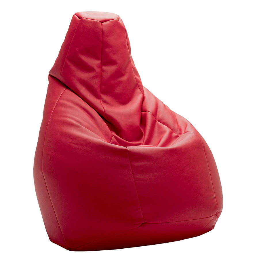 ZANOTTA fauteuil anatomique SACCO (Rouge - cuir)