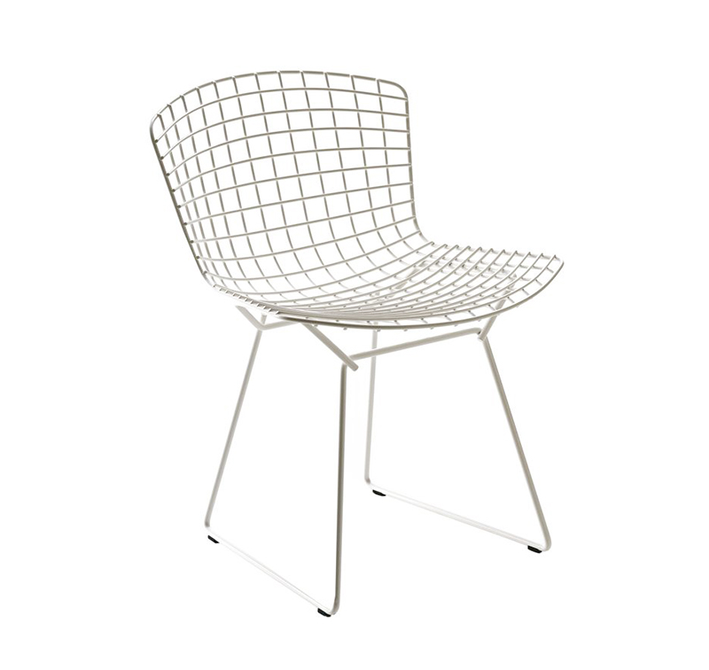 KNOLL chaise BERTOIA (Blanc - Acier)