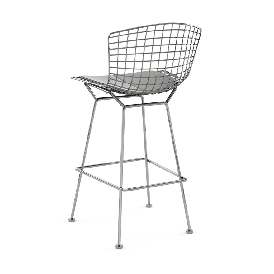 KNOLL tabouret hauteur bar avec coussin BERTOIA