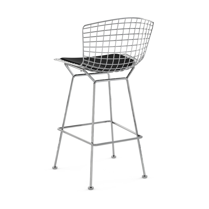 KNOLL bar stool with cushion BERTOIA