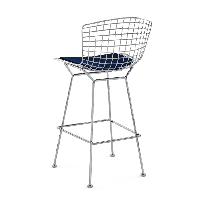 KNOLL bar stool with cushion BERTOIA