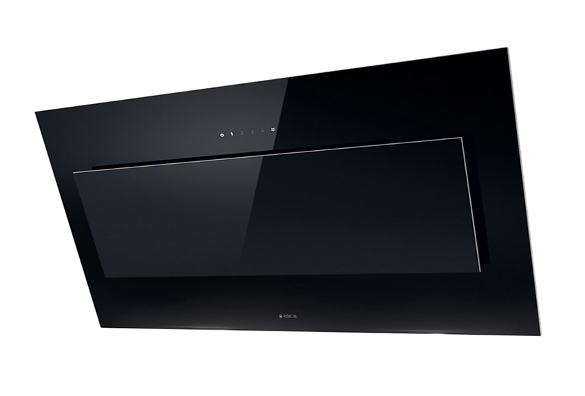 ELICA hotte murale VERTIGO (Noir 120 cm - Verre)