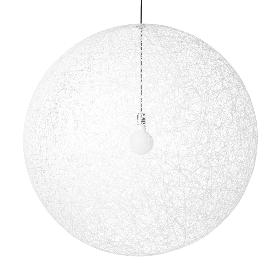MOOOI lampe à suspension RANDOM LIGHT II LED (Ø 105 cm blanc, câble 10 mètres - Fibre de verre)