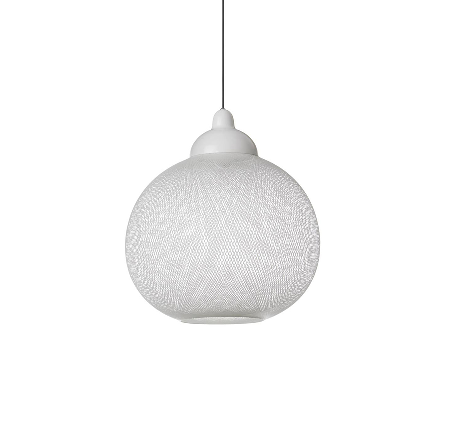 MOOOI lampe à suspension NON RANDOM (Ø 48 cm blanc, câble 4 mètres - Fibre de verre)