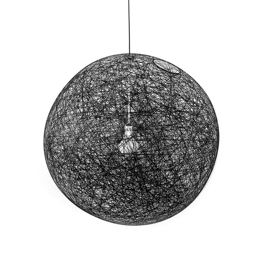 MOOOI lampe à suspension RANDOM LIGHT II LED (Ø 80 cm noir, câble 10 mètres - Fibre de verre)