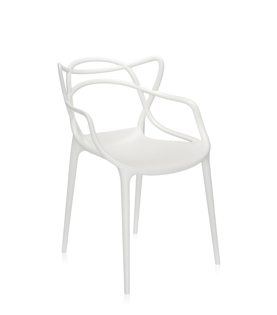 KARTELL set de 2 chaises MASTERS (Blanc - Technopolymère thermoplastique recyclé soft touch)